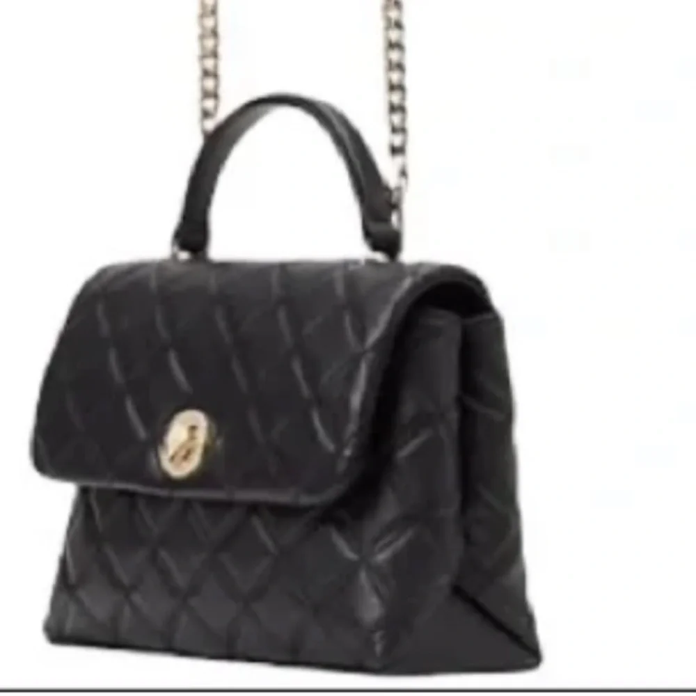 POSH LIVE GIVEAWAY Quilted Black Kate Spade Chic Bag - Picture 3 of 5